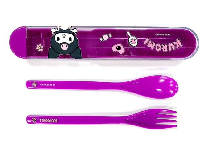 Set Cubiertos Kuromi Sanrio Miniso Con Estuche SANRIO- Dermocosmetica_belleza_online