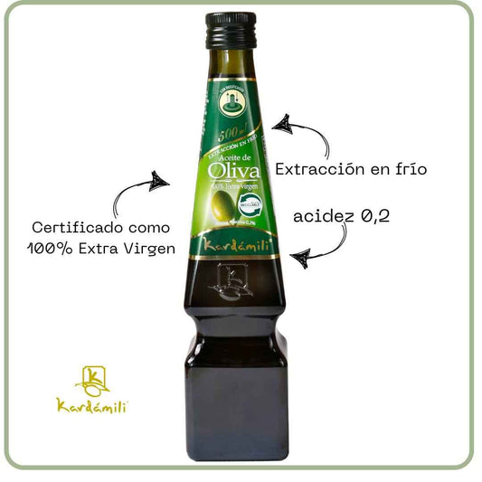 Aceite de Oliva Extra Virgen Kardamili 1 Litro | Prensado en Frío | Sabor Intenso y Natural Kardamili- Dermocosmetica_belleza_online
