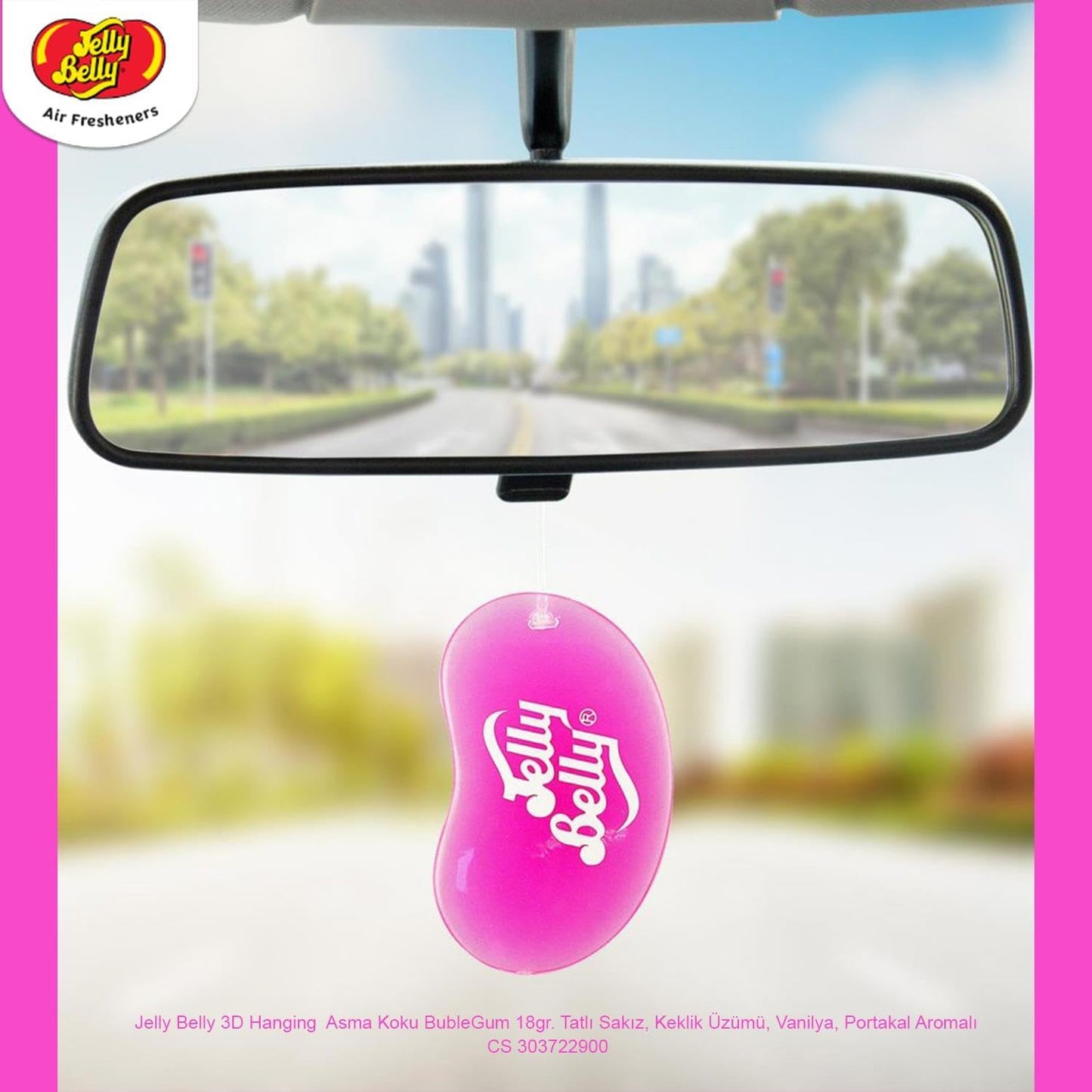 Aromatizante Para Auto Colgante Jelly Belly 3D Chicle