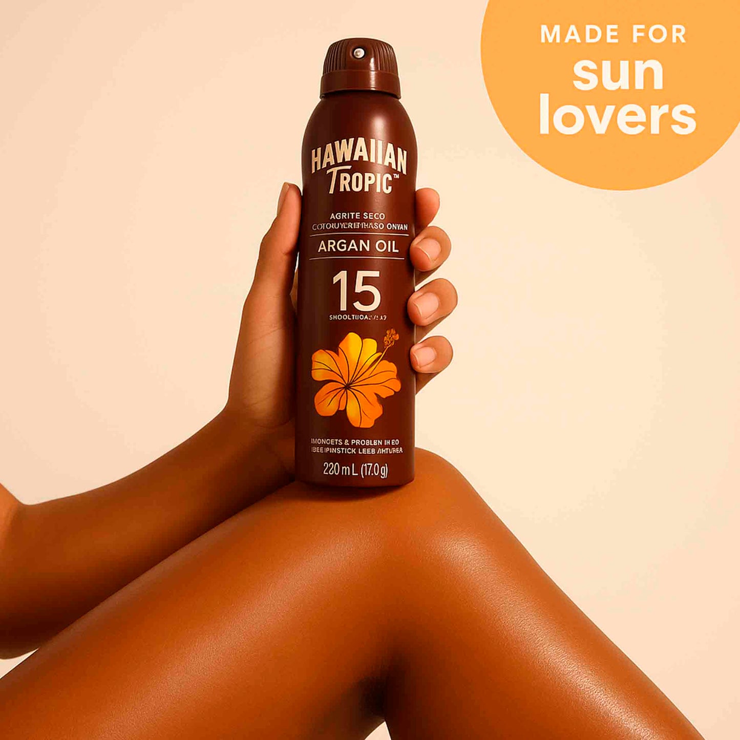 Bronceador en Spray Hawaiian Tropic Argan Oil FPS15 229ml