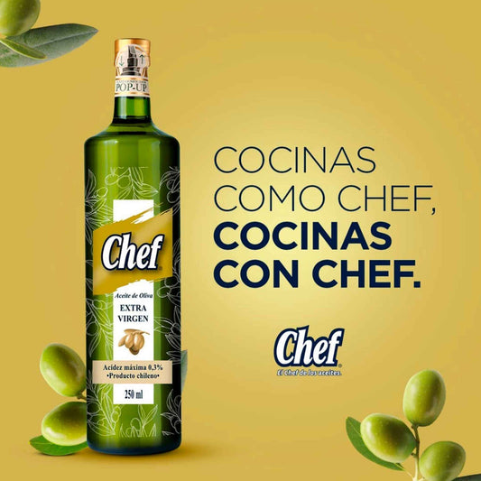 Aceite de Oliva Extra Virgen Chef 1 Litro – Sabor Premium y Calidad Gourmet CHEF- Dermocosmetica_belleza_online