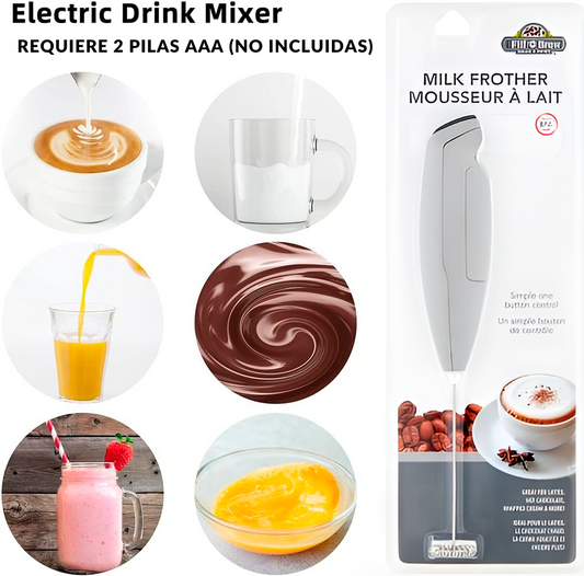 Espumador De Leche Eléctrico De Mano Fill N Brew Color Gris Fill´n Brew- Dermocosmetica_belleza_online