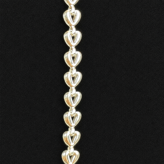 Collar Plata 925 Corazones Mujer 48cm 8,36g