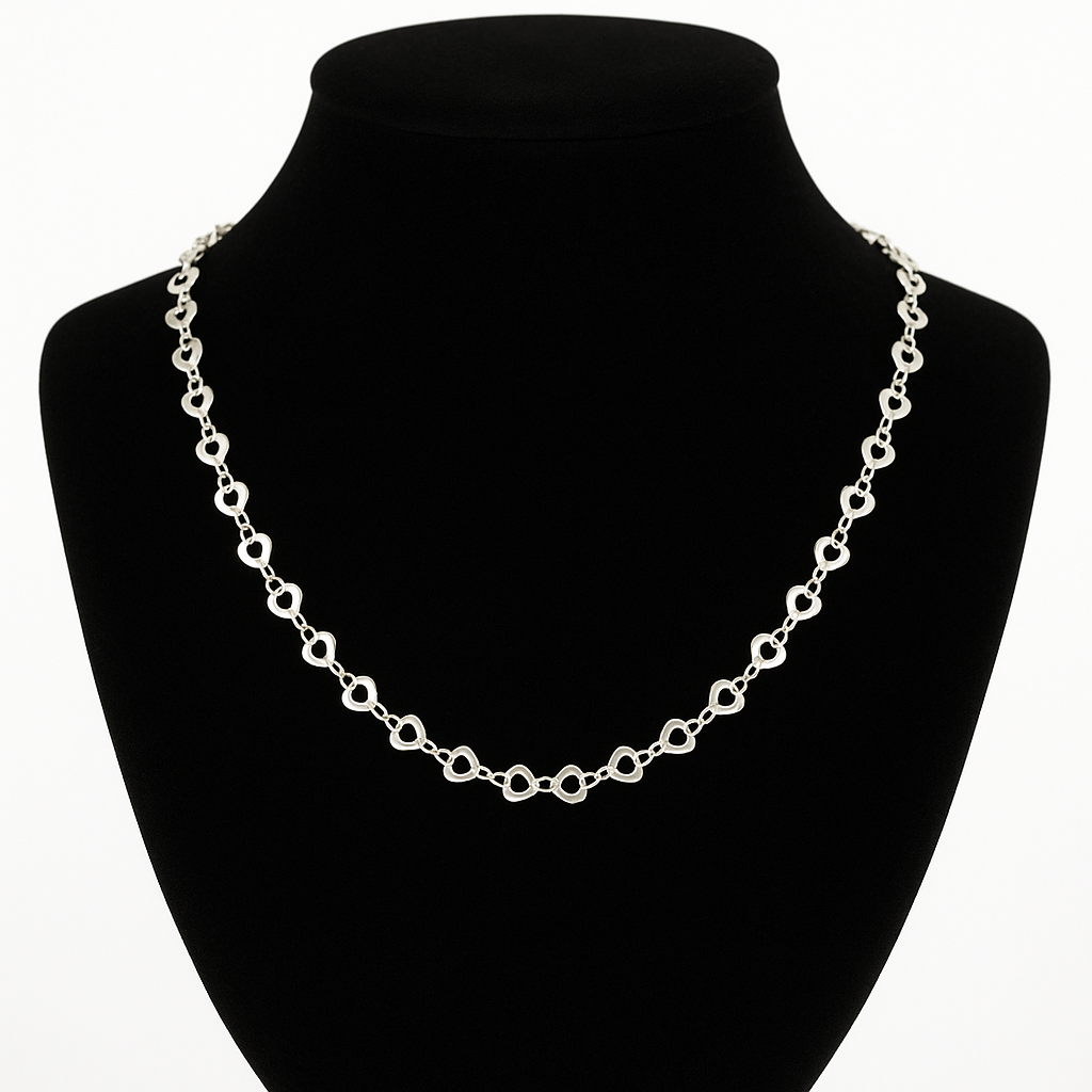 Collar de Plata 925 con Corazones Entrelazados – 52 cm, 10,82 g, 4 mm IMAGEN FUTURA- Dermocosmetica_belleza_online