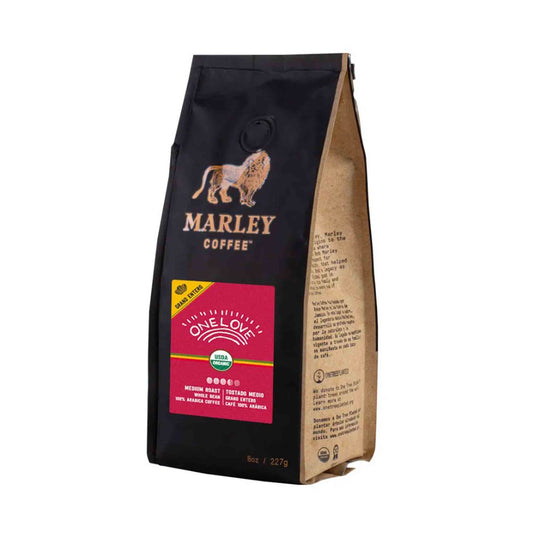 Café Marley Coffee One Love grano entero orgánico tostado ligero