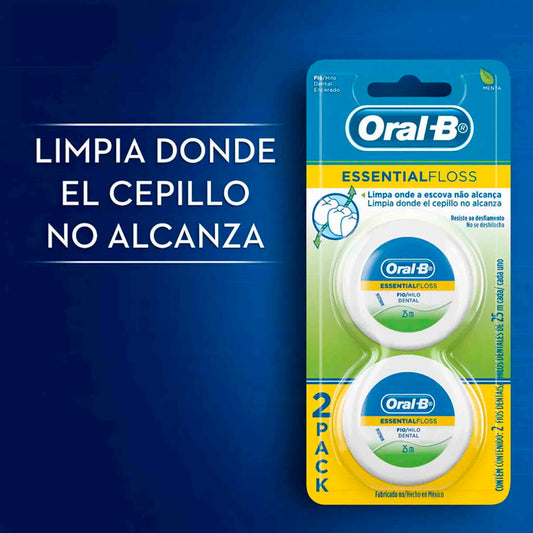 Duo Pack Oral-b Essential Floss Hilo Dental 25m