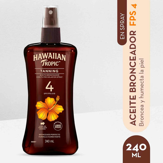 Hawaiian Tropic Aceite Bronceador Fps 4 240ml