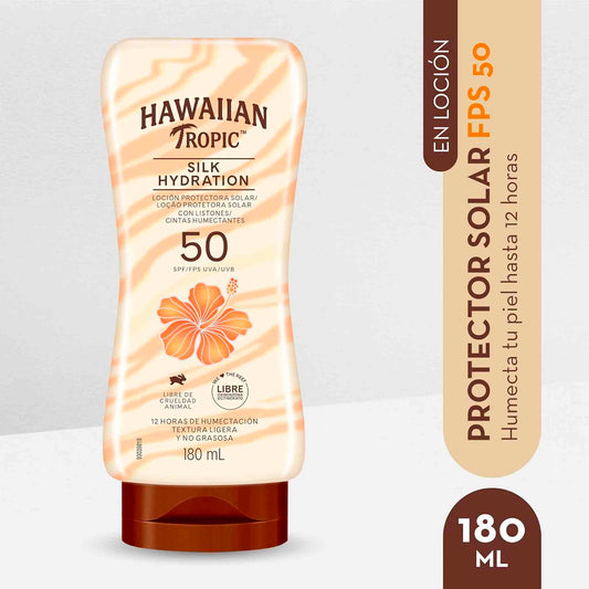 Protector Solar Hawaiian Tropic Silk Hydration FPS 50 Textura Ligera – 180 ml