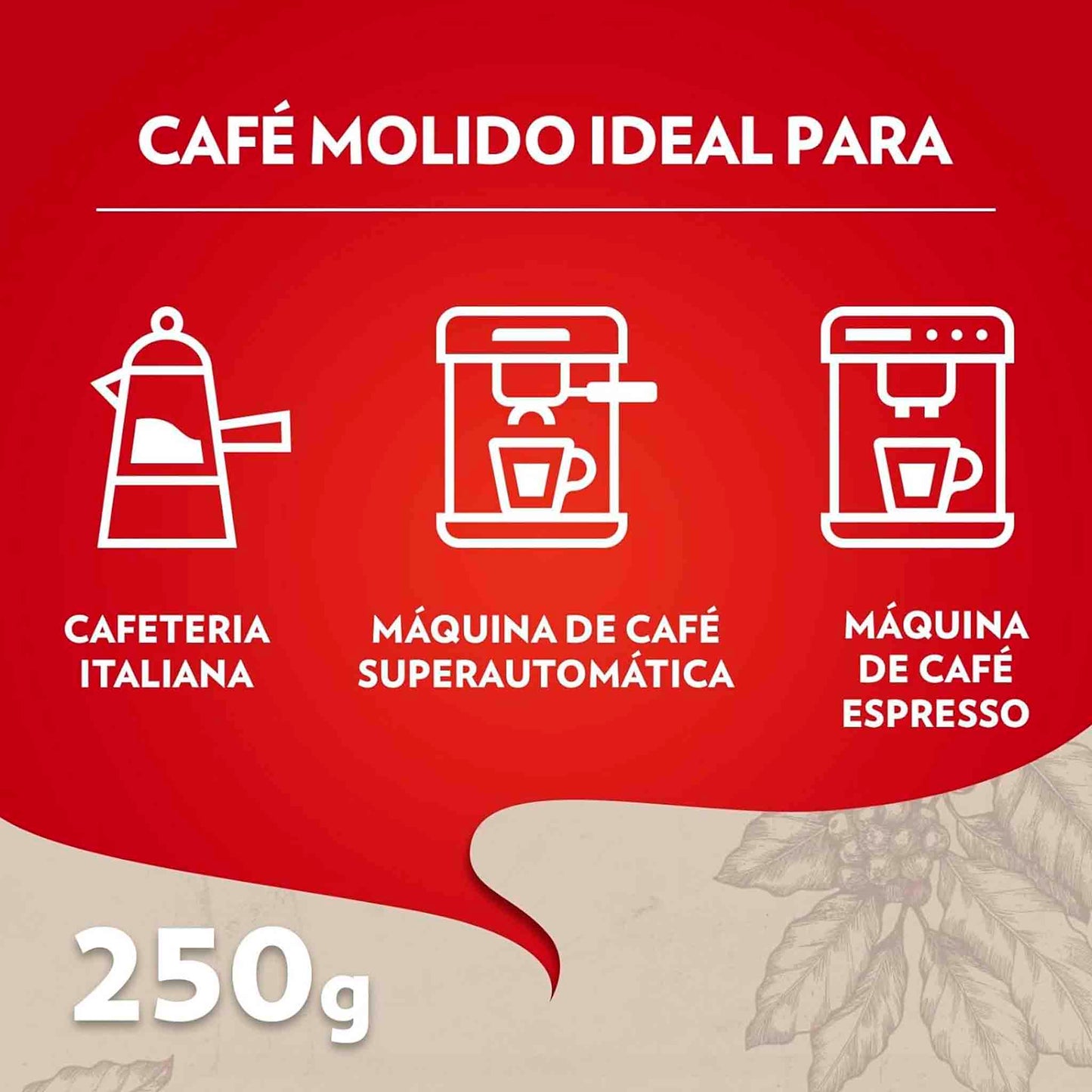 Lavazza Café Rossa 250 g – Grano Molido
