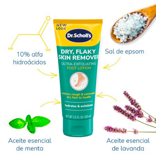 Dr. Scholl’s Loción Ultra Exfoliante para Pies Secos y Agrietados – Suaviza y Renueva la Piel Áspera Dr. Scholl's- Dermocosmetica_belleza_online