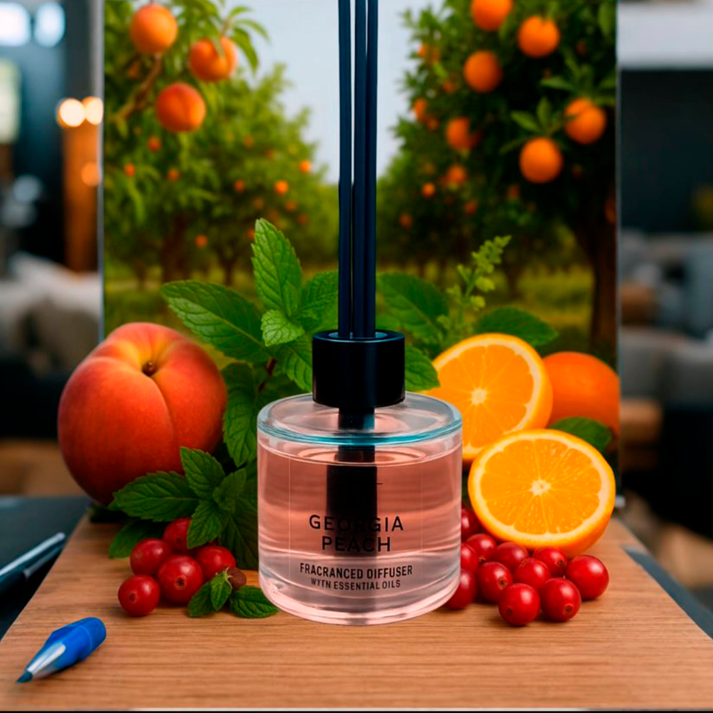 Difusor De Aroma Mainstays Georgia Peach 100ml Frasco Vidrio