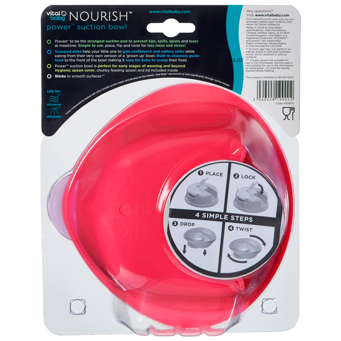 Plato Para Bebe Bowl Con Succión Ventosa Antideslizante Vital Baby Nourish VITAL BABY- Dermocosmetica_belleza_online