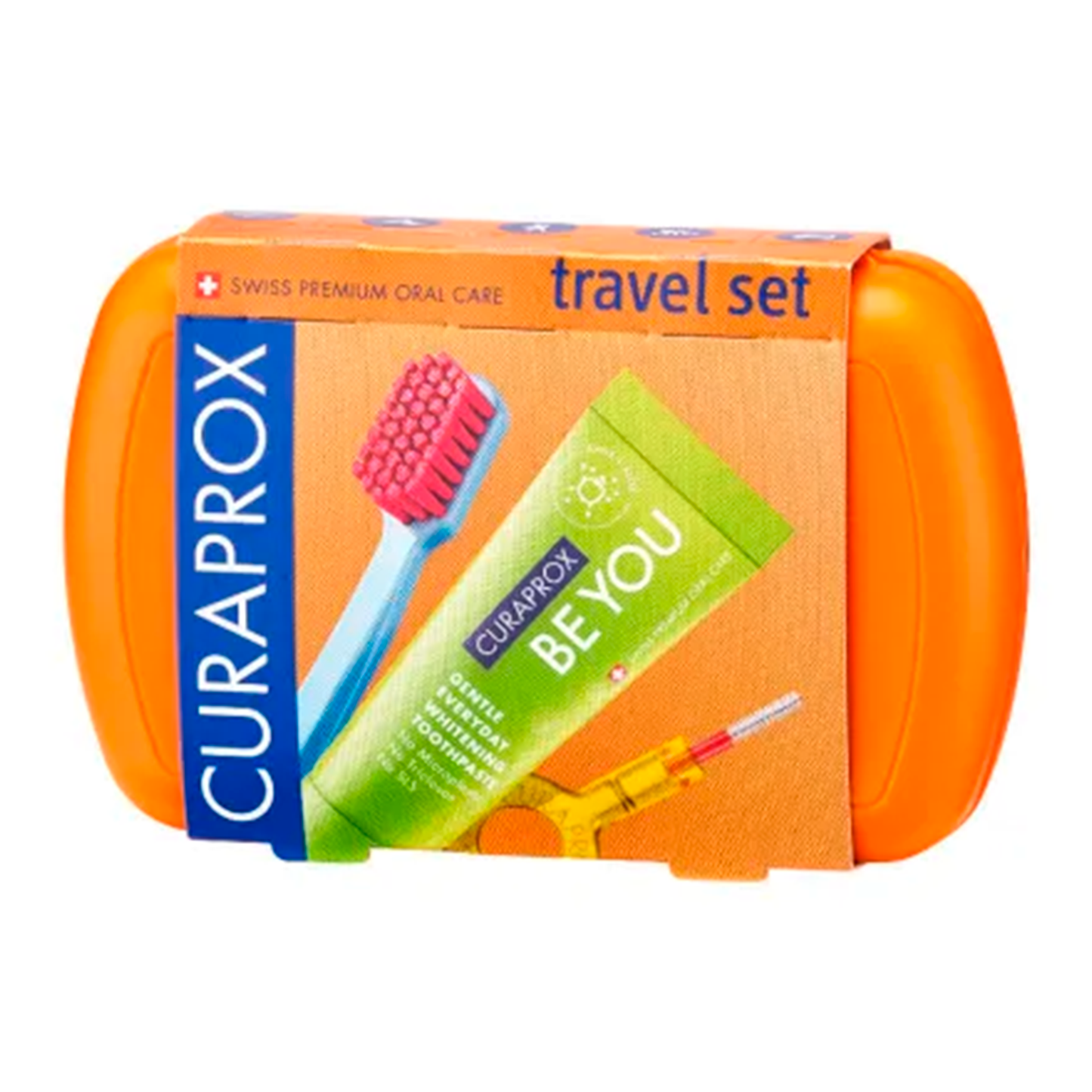 Set Dental De Viaje Curaprox Color Naranja