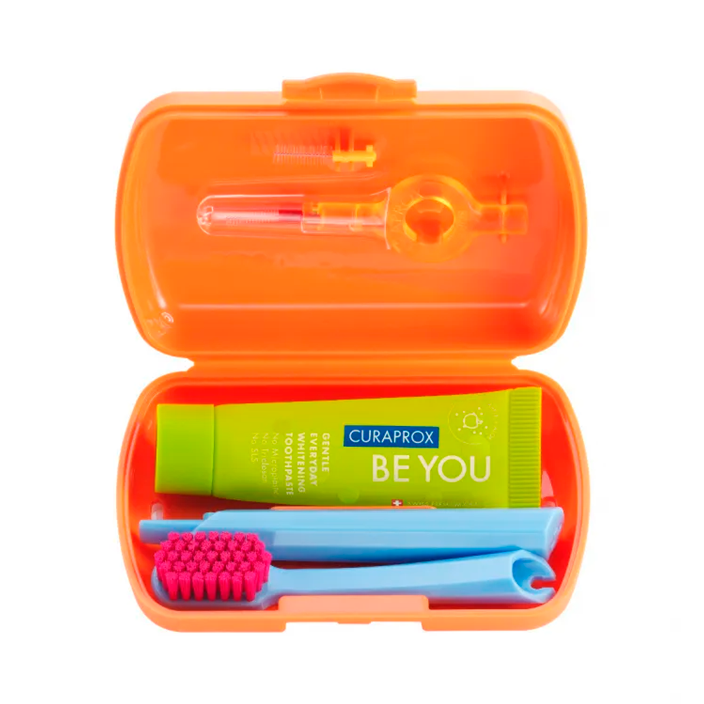 Set Dental De Viaje Curaprox Color Naranja