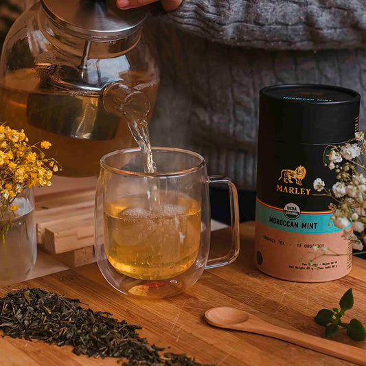 Marley Coffee Té Verde Moroccant Mint Con Menta Granel 80g