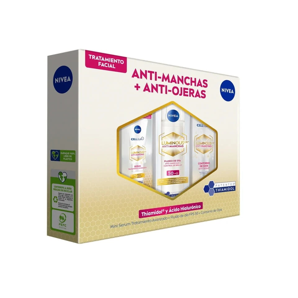 Pack Nivea Luminous630 Anti-Manchas + Anti-Ojeras 3 Piezas