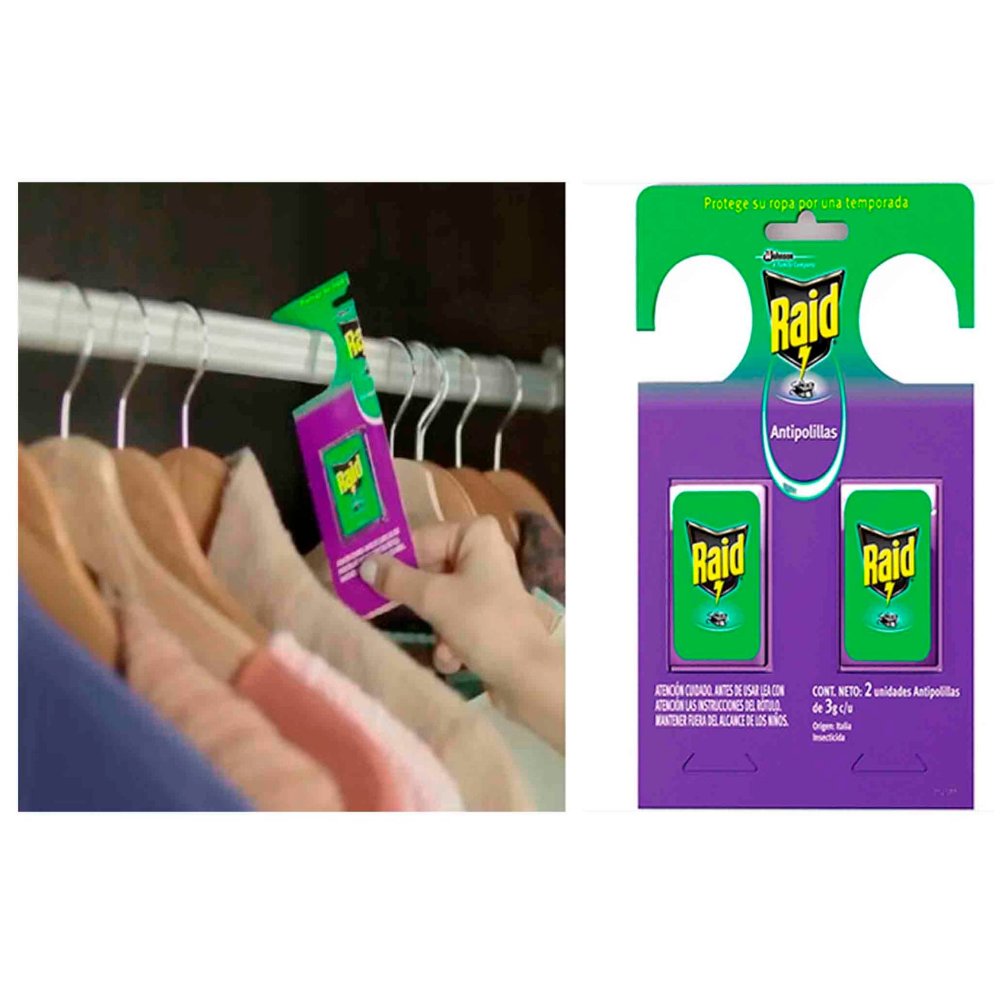Raid Antipolillas Pack 3 (6 tabletas) – Protección total