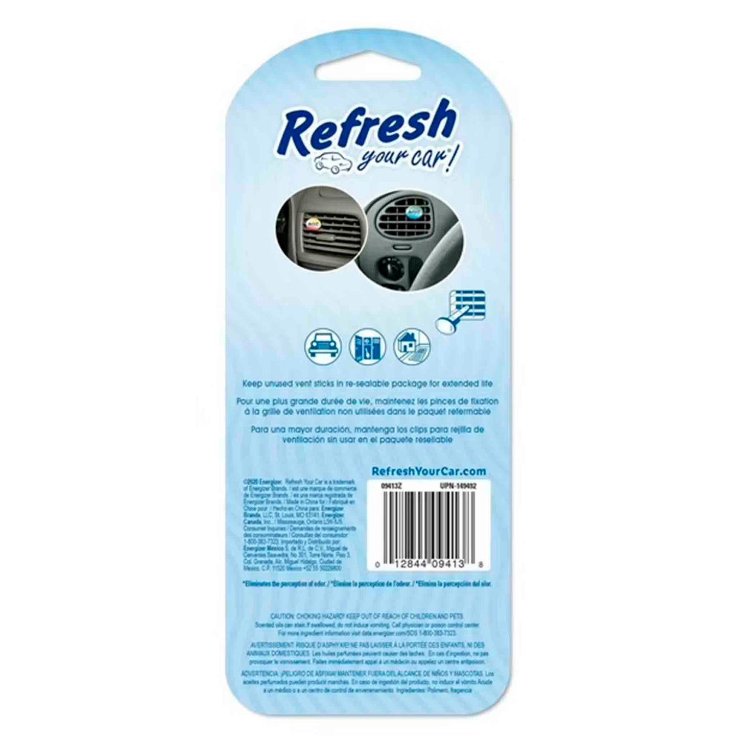 Ambientador Auto New Car Refresh Your Car 4 Unidades