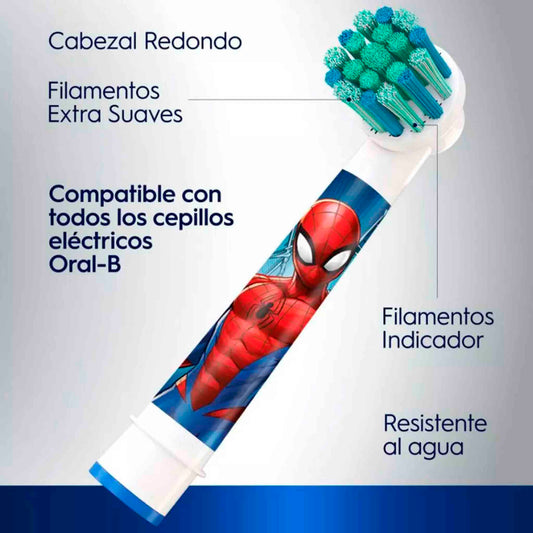 Repuesto Cepillo Eléctrico Oral-B Pro Kids Spiderman – Pack 2 Unidades