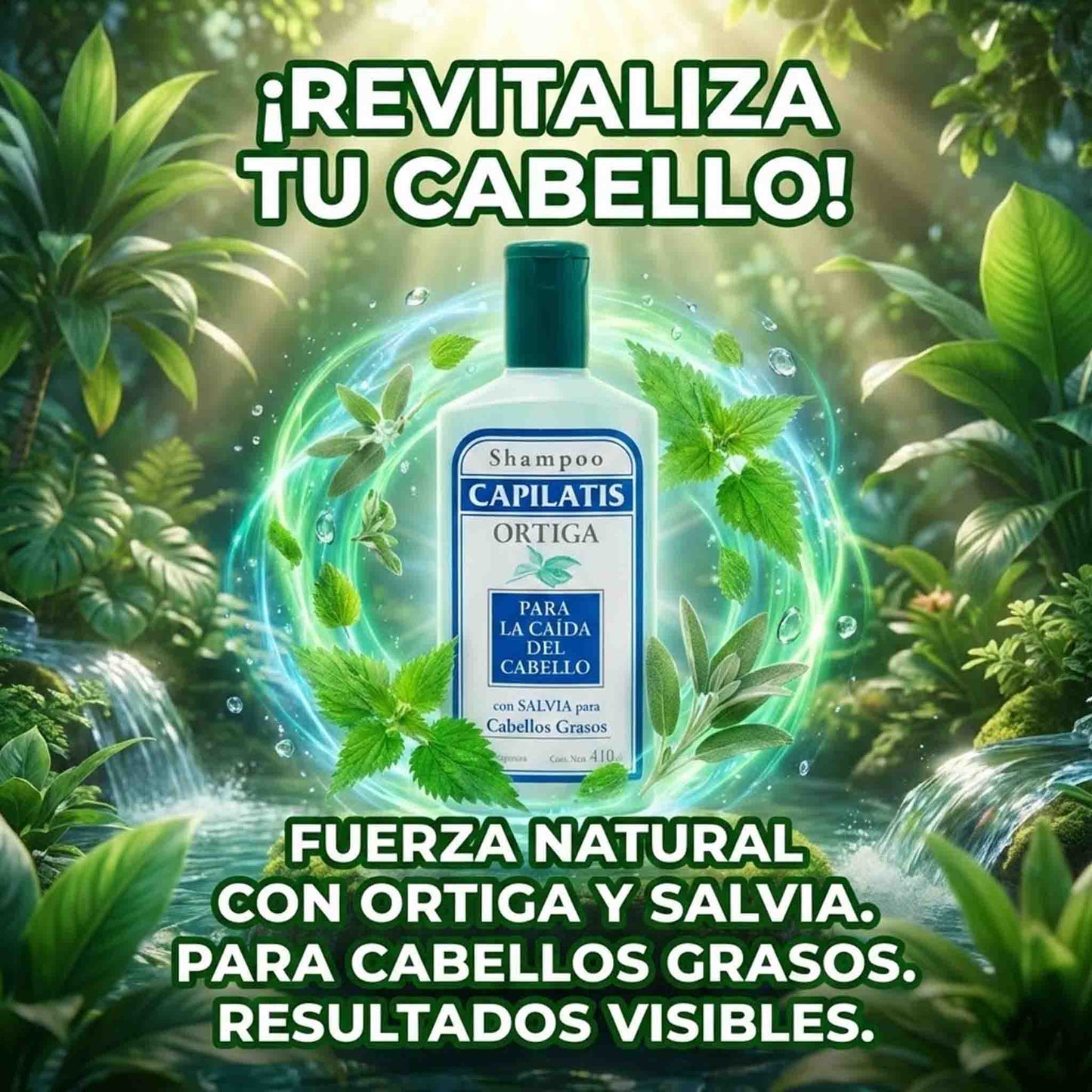 Shampoo Capilatis Caída Pelo Graso Ortiga Salvia