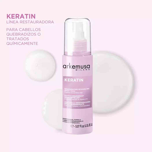 Spray Desenredante Arkemusa Keratin 100 ml | Restaurador Capilar
