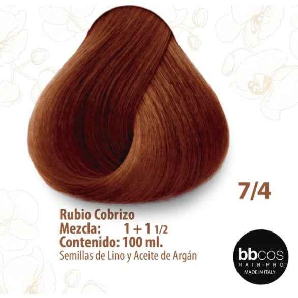 Tintura Innovationevo Con Aceite De Argan Bbcos 100ml Tono 7/4 Bbcos- Dermocosmetica_belleza_online