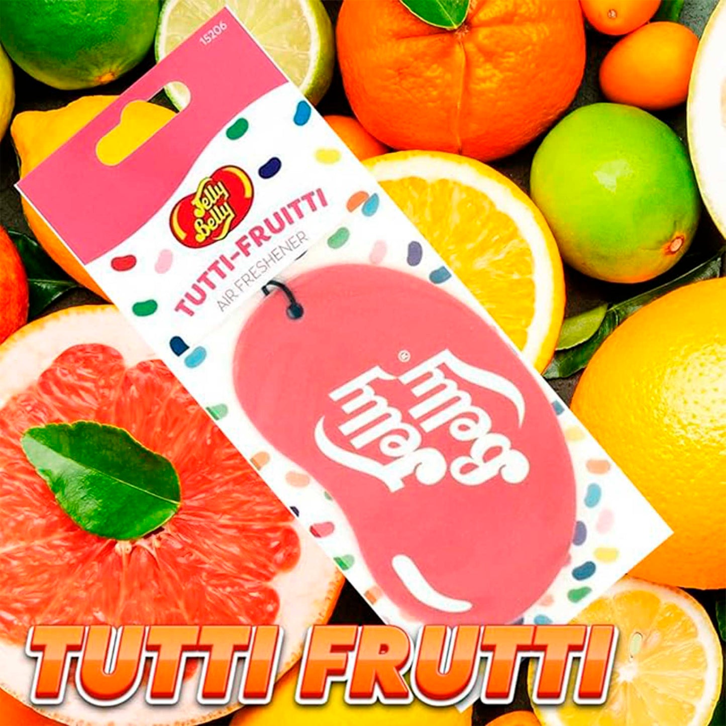 Aromatizante para Auto Jelly Belly Tutti-Frutti 3D – Fragancia Dulce con Diseño Divertido JELLY BELLY- Dermocosmetica_belleza_online