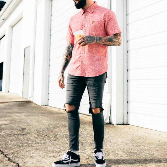 Camisa Guayabera Mormaii Hombre Manga Corta 100% Algodón