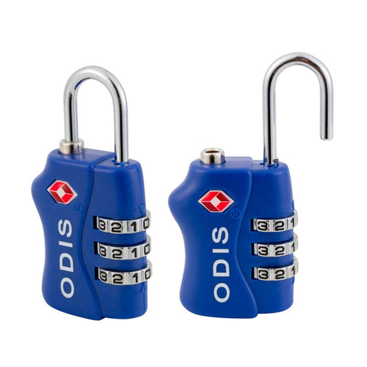Candado Odis TSA 33 mm Azul – Seguridad de Viaje con Combinación ODIS- Dermocosmetica_belleza_online