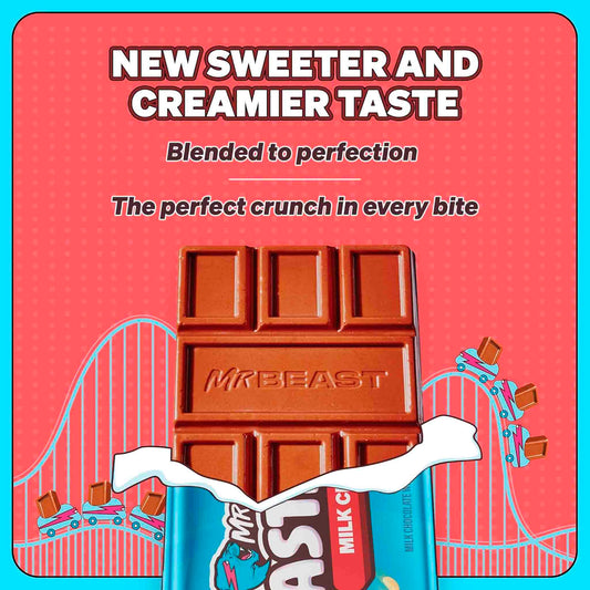 Chocolate Mr Beast Feastables Milk Crunch 60 g – Barra Crujiente y Deliciosa MR BEAST- Dermocosmetica_belleza_online