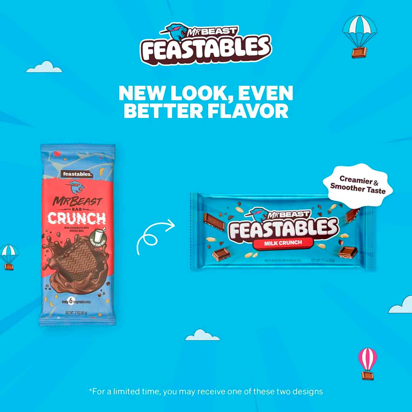 Chocolate Mr Beast Feastables Milk Crunch 60 g – Barra Crujiente y Deliciosa MR BEAST- Dermocosmetica_belleza_online