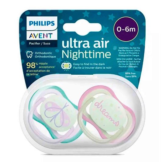 Chupete Philips Avent Ultra Air 0–6 Meses SCF376/19 – Pack 2 Unidades