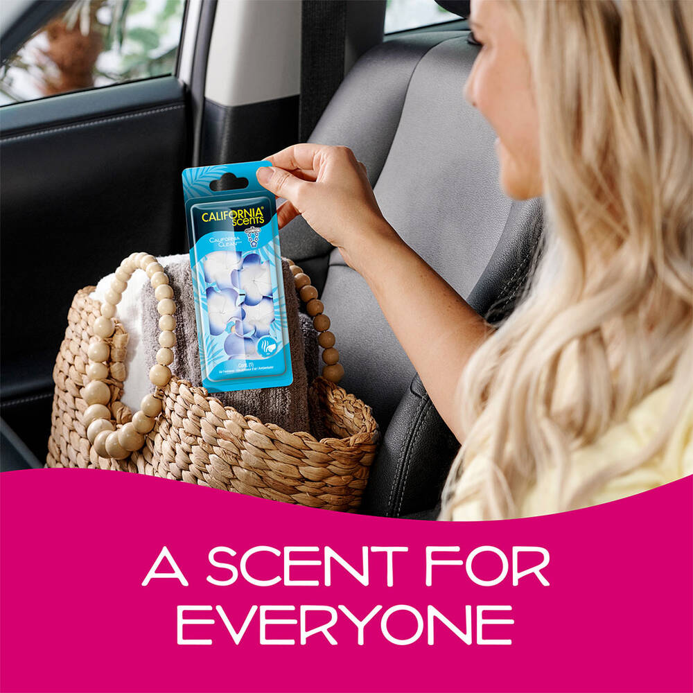 Aromatizante Para Coche Casa Oficina California Scents Clean Blanco Fresco