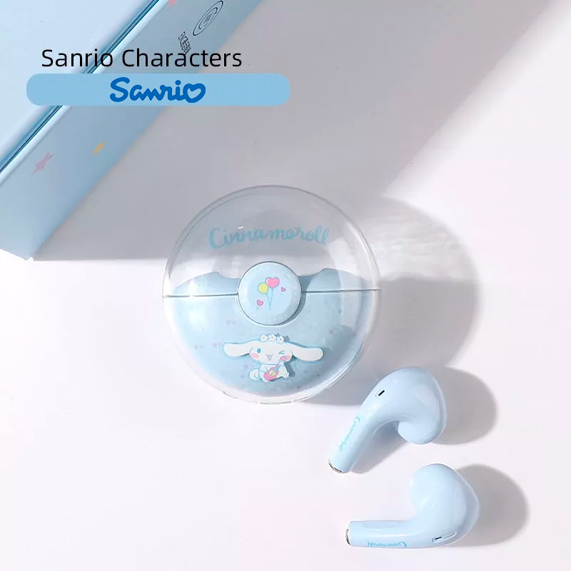 Audífonos Inalámbricos Sanrio Cinnamoroll Miniso TWS con Estuche – Bluetooth 5.3 y Cancelación de Ruido