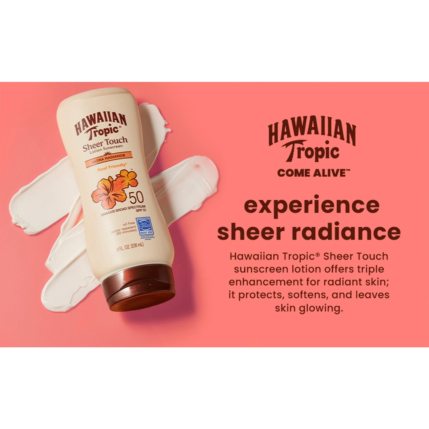 Protector Solar Hawaiian Tropic Sheer Touch FPS 50 – 240 ml | Hidratación y Protección UV