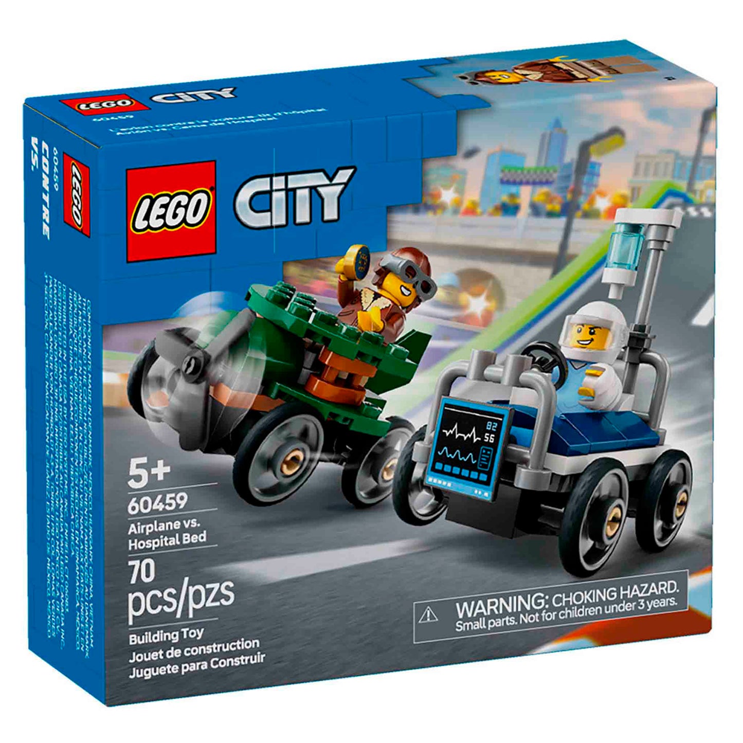 Lego City Airplane vs Hospital Bed 60459 | Set de 70 piezas