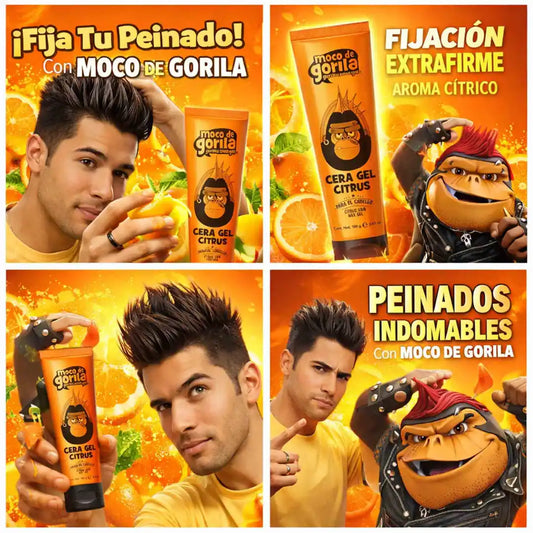 Cera gel Moco de Gorila Citrus fijación extrema cabello