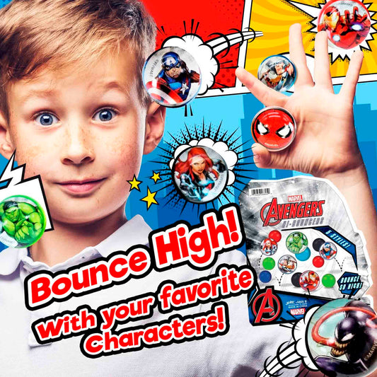 Pelotas Saltarinas Antiestrés Marvel Spiderman x5