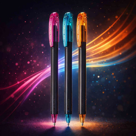 Lápiz Gel Pentel EnerGel Makkuro 0,7 Pack 3 Fancy