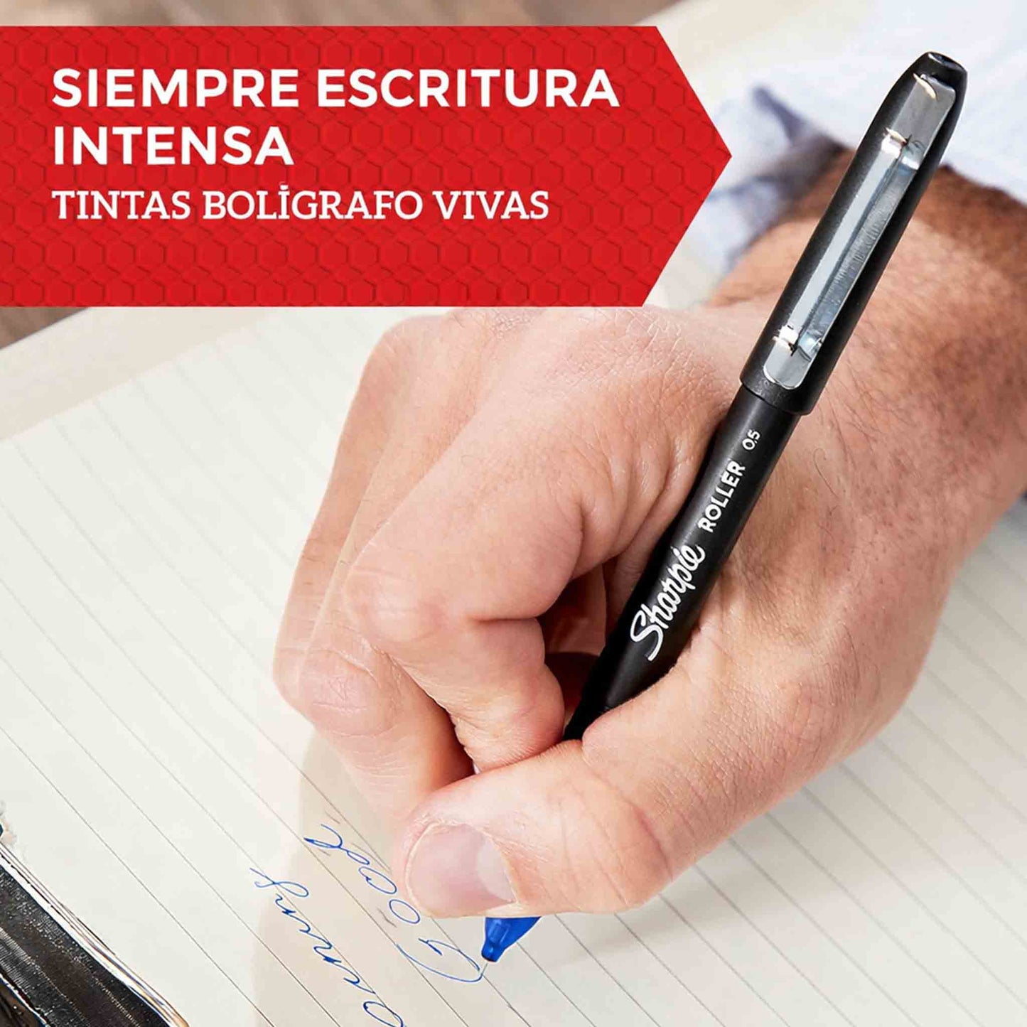 Bolígrafo Sharpie Rollerball 0,5 mm tinta negra blíster 2 unidades