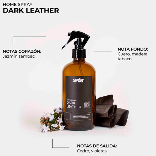 Aromatizador de Telas y Ambientes Spot Essence Dark Leather 500ml Spray Home