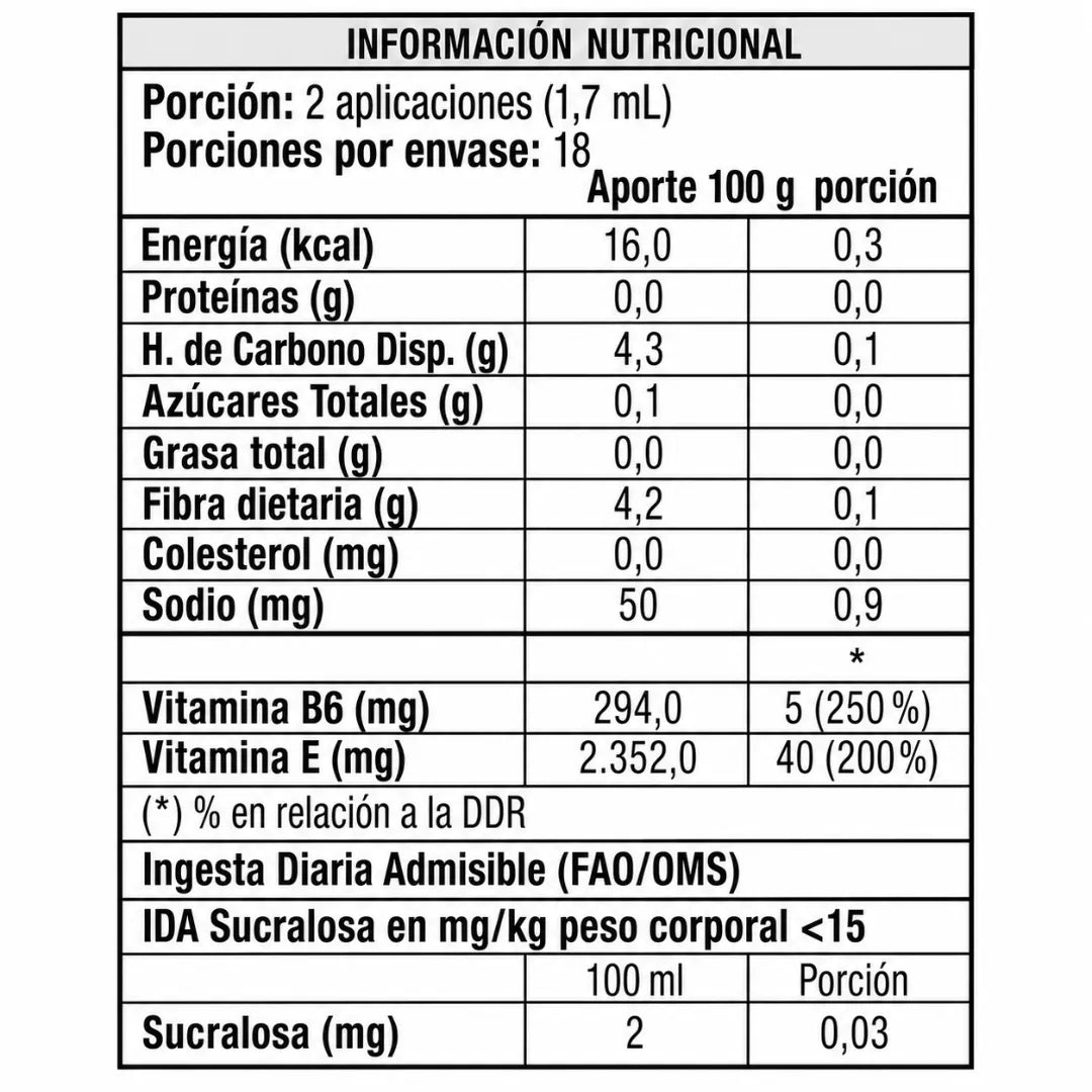 RoncOut Swiss Trading Group en spray bucal de 30 ml para uso nocturno con vitaminas E y B6.