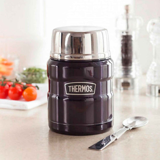 Termo de Comida Thermos 470 ml – Acero Inoxidable Negro, Hermético y Duradero THERMOS- Dermocosmetica_belleza_online