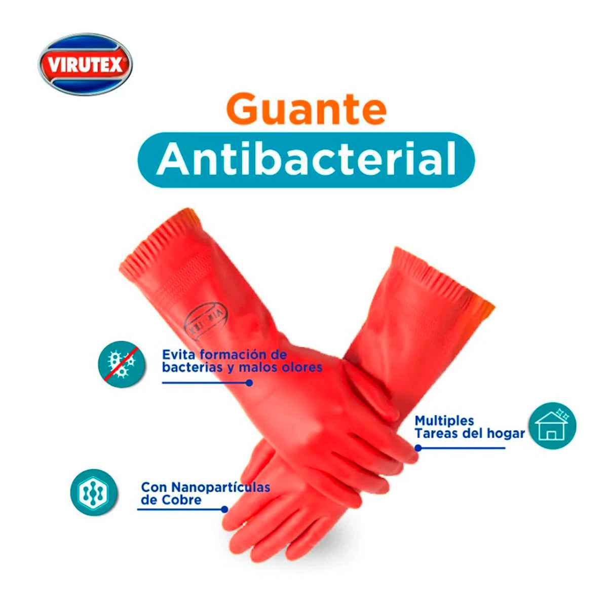 Guantes Antibacterial Con Nanopartículas De Cobre Virutex VIRUTEX- Dermocosmetica_belleza_online