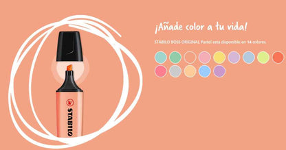 Destacador Stabilo Boss Pastel – Punta Cincel 2-5 mm | Colores Suaves y Modernos Stabilo- Dermocosmetica_belleza_online