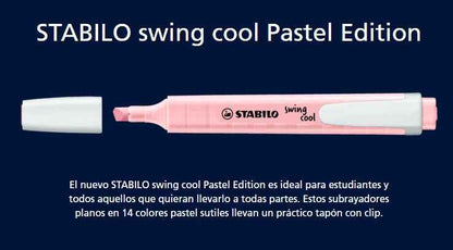 Marcador Resaltador Stabilo Swing Cool Pastel Pink Blush 126/8 Stabilo- Dermocosmetica_belleza_online
