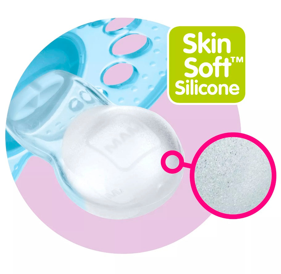 2 Chupetes Nocturnos Silicona Mam Night 6+ Astro Lunar Niña MAM- Dermocosmetica_belleza_online