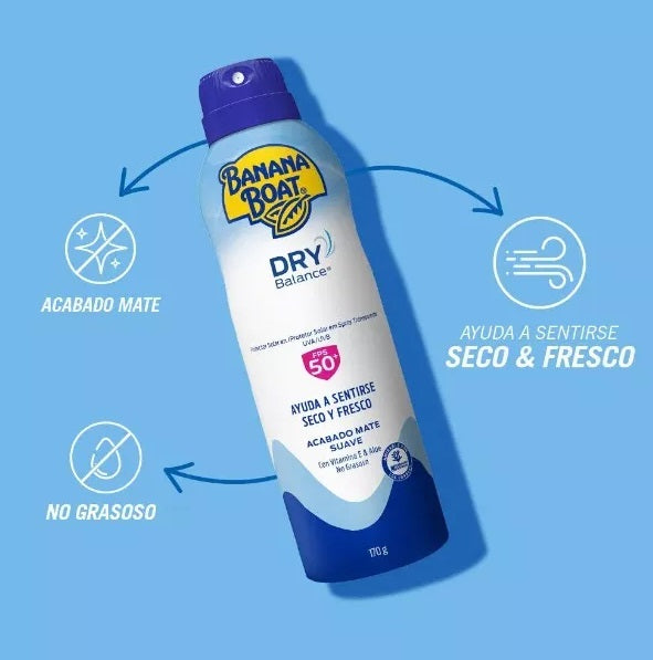Protector Solar Spray Fps50 Banana Boat 170g Dry Balance Banana Boat- Dermocosmetica_belleza_online