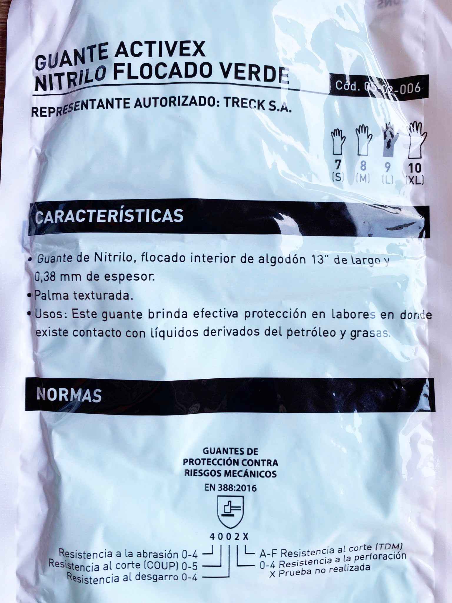 Guantes de Nitrilo Flocado Activex Verde – Protección Profesional con Certificación Europea Active Activex- Dermocosmetica_belleza_online