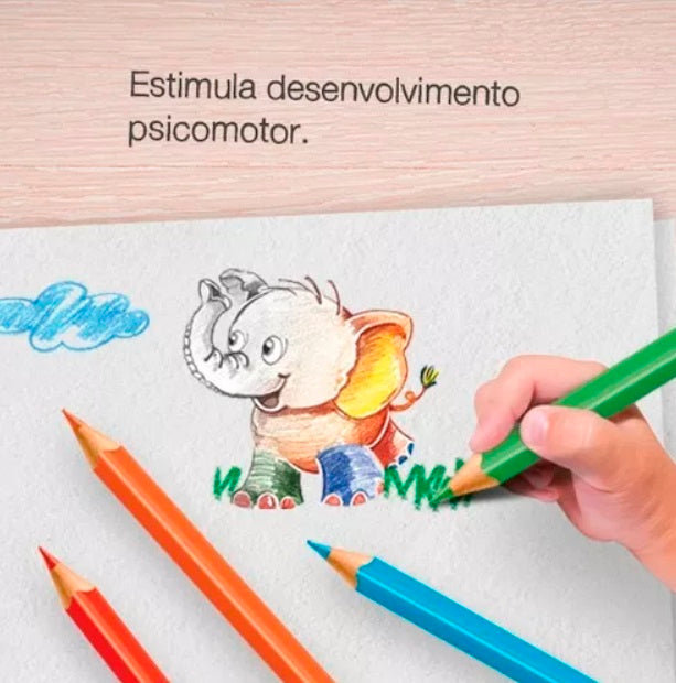 Lapices De Colores Jumbo Faber Castell Eco 12 Colores + 2 Grafitos Faber Castell- Dermocosmetica_belleza_online
